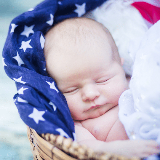 BabyFlagSleeping