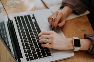 Woman on Computer