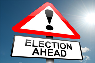 election ahead sign